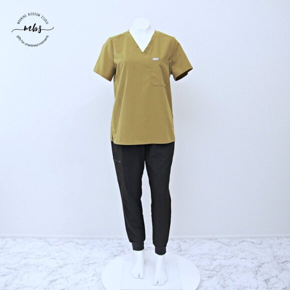 Bundle‎ of 2 Figs Catarina One Pocket Scrub Tops Blue Green Women M Style FW1000 - Picture 3 of 16